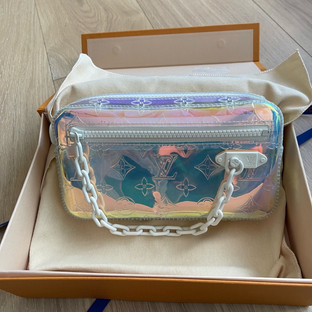 NEW IN BOX Louis Vuitton Virgil Abloh Prism Monogram Pochette Volga